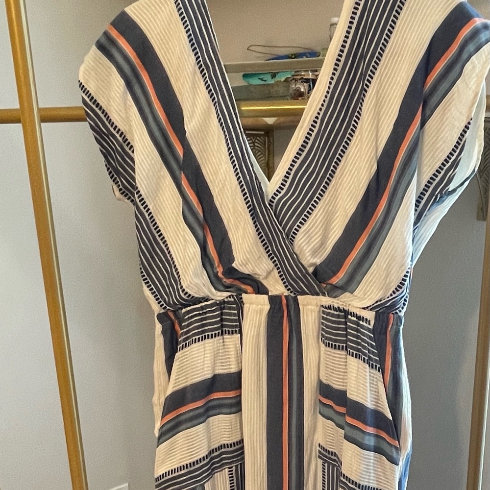 Striped Boho Midi Dress